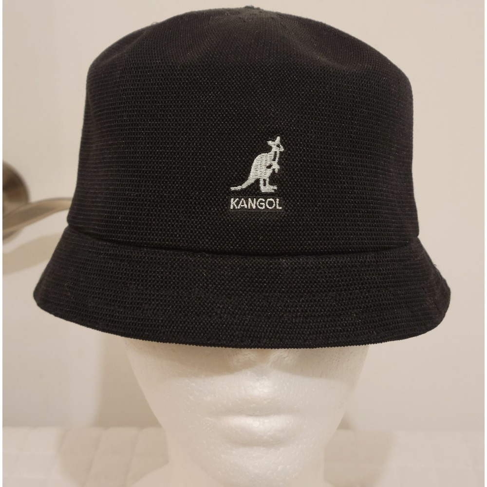 Kangol L Black Tropic Bin Bucket Hat Bermuda Casual Textured Knit Streetwear Hot